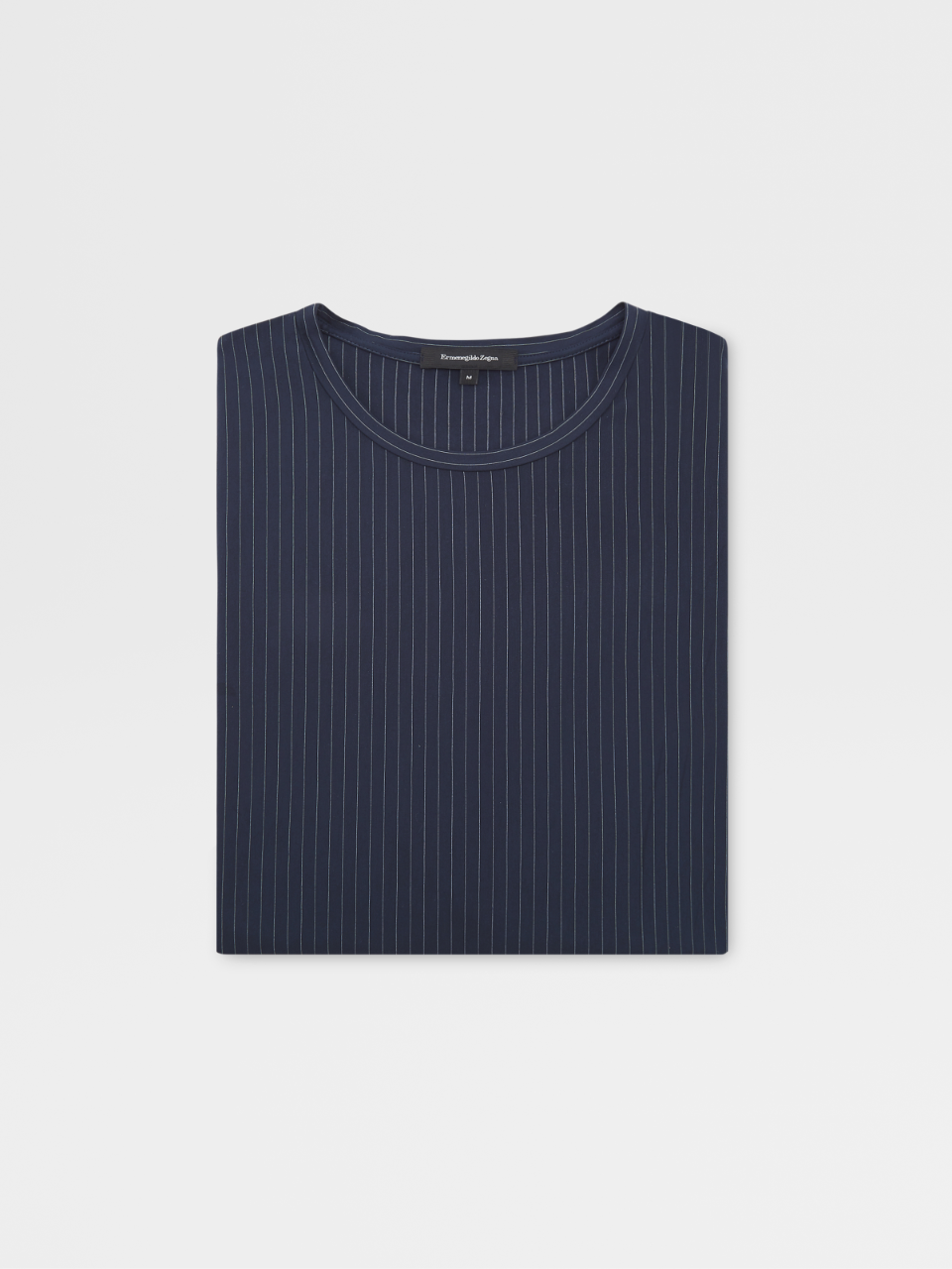 Blue Micromodal Jacquard Short-Sleeve T-shirt